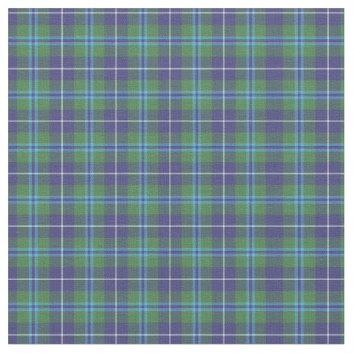 Tartan Clan Douglas Plaid Pattern Green Check Fabric