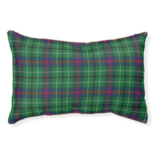 Tartan Clan Duncan Plaid Green Check Pattern Pet Bed