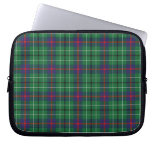 Tartan Clan Duncan Plaid Green Purple Check  Laptop Sleeve