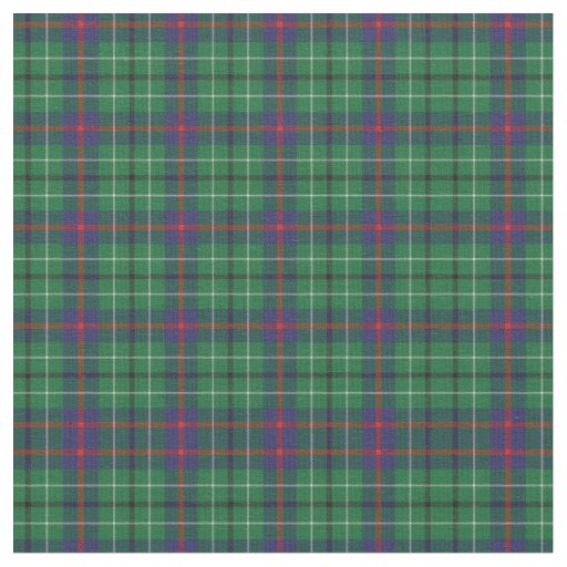 Tartan Clan Duncan Plaid Pattern Green Check Fabric
