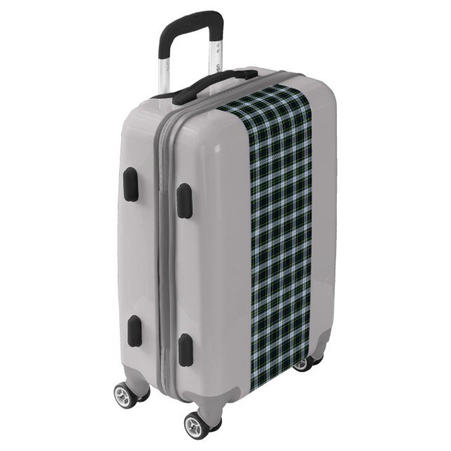 Tartan Clan Gordon Plaid Green Checkered Luggage (Rotated Left)