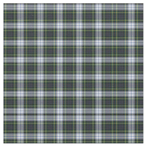 Tartan Clan Gordon Plaid Pattern White Blue Green Fabric