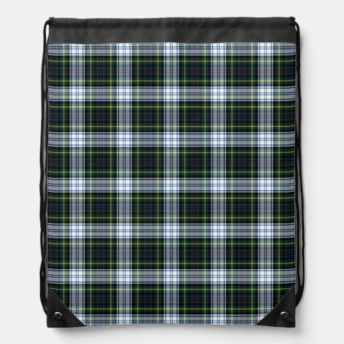 Tartan Clan Gordon Plaid Purple Green Checkered Drawstring Bag
