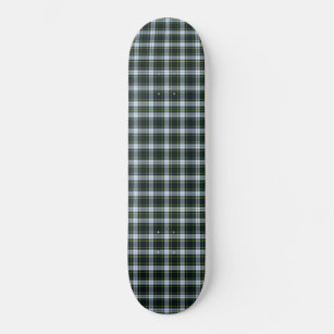 Tartan Clan Gordon Plaid Purple Green Checkered Skateboard