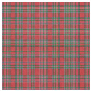 Tartan Clan MacBean Plaid Pattern Red Green Check Fabric
