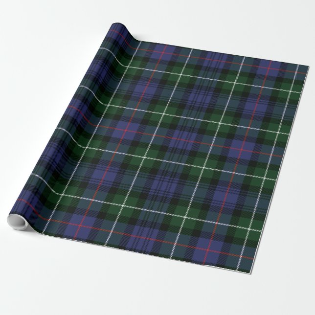Tartan Clan MacKenzie Plaid Holiday Rustic Wrapping Paper (Unrolled)