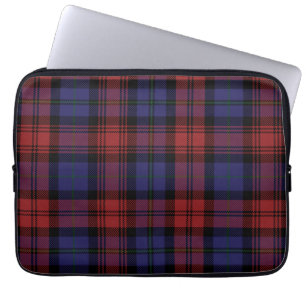 Tartan Clan MacLachlan Plaid Purple Red Checkered Laptop Sleeve