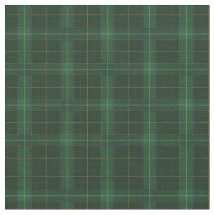 Tartan Clan MacQueen Plaid Pattern Green Check Fabric