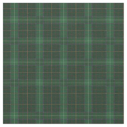 Tartan Clan MacQueen Plaid Pattern Green Check Fabric