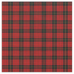 Tartan Clan MacQueen Plaid Pattern Red Black Check Fabric