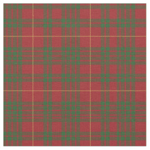 Tartan Clan MacTavish Plaid Pattern Red Green Fabric