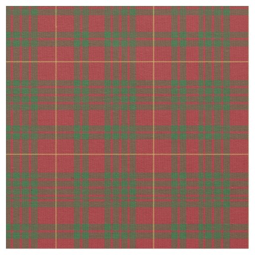 Tartan Clan MacTavish Plaid Pattern Red Green Fabric