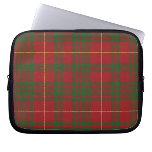 Tartan Clan MacTavish Plaid Red Green Checkered  Laptop Sleeve