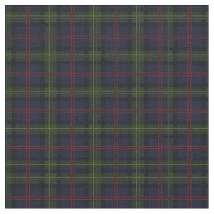 Tartan Clan Malcolm Plaid Pattern Green Blue Red Fabric