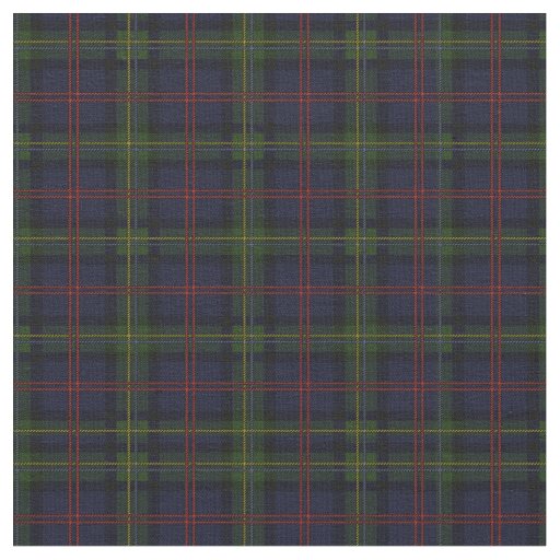 Tartan Clan Malcolm Plaid Pattern Green Blue Red Fabric