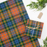 Tartan Clan Murray Plaid Blue Orange Green Check Wrapping Paper<br><div class="desc">Complete your gifting needs with this cute plaid clan Murray tartan pattern wrapping paper for any special occasion including birthdays,  anniversaries,  holidays</div>