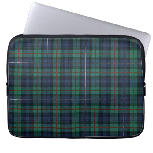Tartan Clan Robertson Plaid Green Purple Check Laptop Sleeve