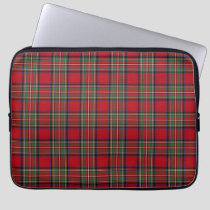 Tartan Clan Stewart Plaid Red Blue Green Checkered Laptop Sleeve