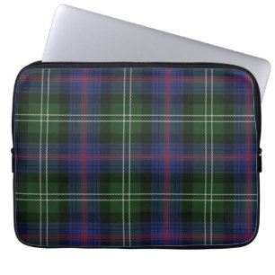 Tartan Clan Sutherland Plaid Purple Green Check Laptop Sleeve