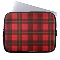 Tartan Clan Wallace Plaid Red Black Check