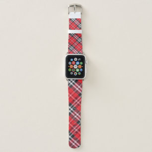 Tartan Cloth Pattern Top View Apple Watch Band