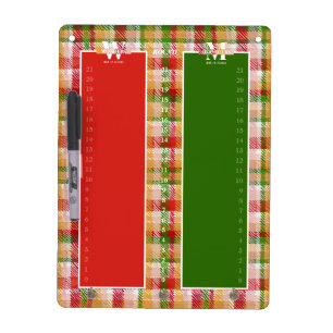 Tartan Cornhole Scoreboard Dry Erase Board