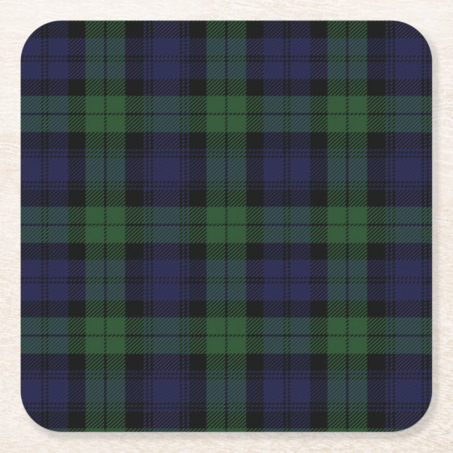 Tartan Custom Square Coasters (Front)