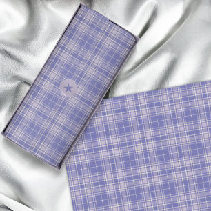 Tartan - Dark Purple- Mauve-Cement White Tissue Paper