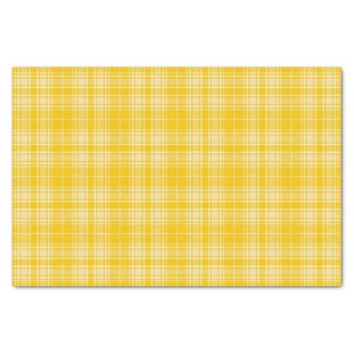 Tartan _ Dark Yellow to Pastel Yellow Tissue Paper