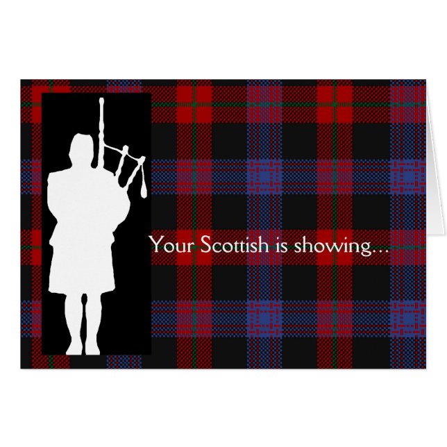 Tartan Day Bagpiper Cards (Front Horizontal)