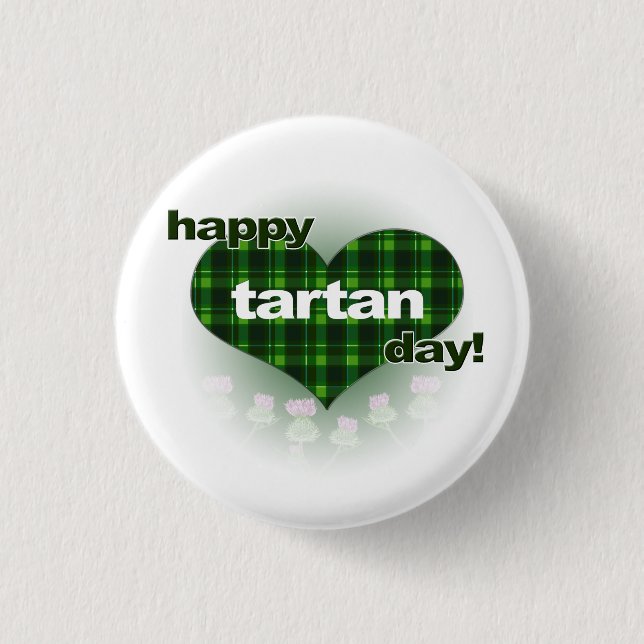 Tartan Day "Heart and Thistles" Button (Front)