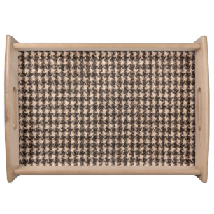 Tartan Design Cloth Texture Serving Tray