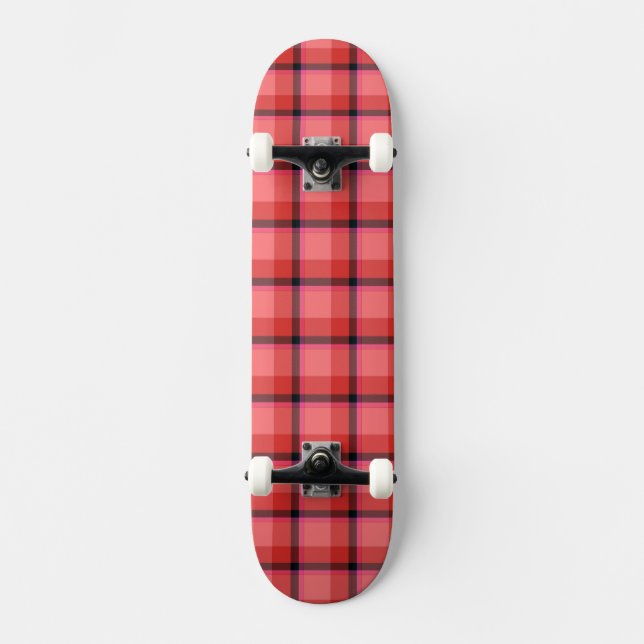 Tartan Design Skateboard Deck (Front)