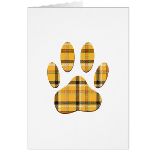 Tartan Dog Paw Print Cards (Front)