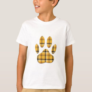 Tartan Dog Paw Print T-Shirt