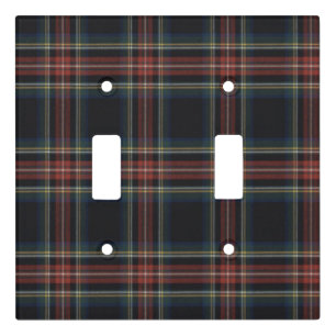 Tartan Double Toggle Light Switch Cover