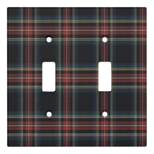 Tartan Double Toggle Light Switch Cover