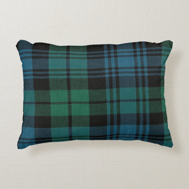 Tartan Fabric Brushed Polyester Accent Pillow (Front)