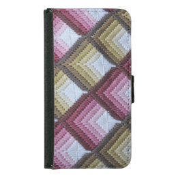 Tartan Fabric Galaxy S5 Wallet Case