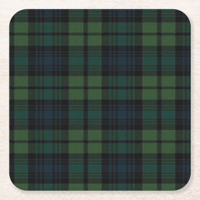 Tartan Fabric Paper Coaster (Front)