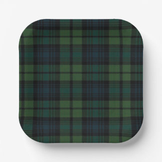 Tartan Fabric Paper Plate