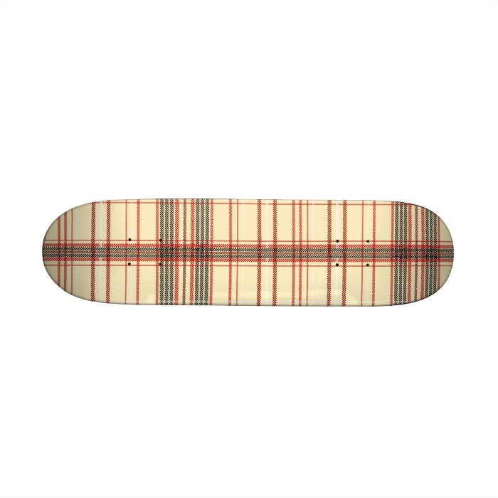 Tartan Fabric Texture Skate Board Deck