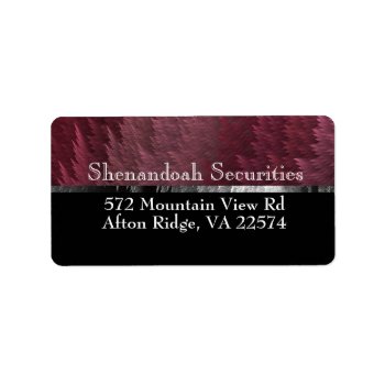 Tartan Feather Executive Red Black Address Labels by KRKOUNTRYROADS at Zazzle