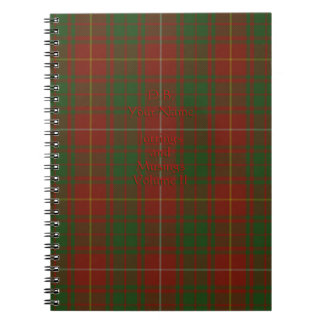 Tartan for Bruce Clan with your name Notebook