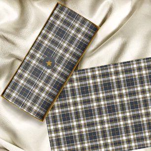 Tartan - Graphite Ivory and Mustard Gold Tissue Paper