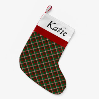 Tartan Green & Red Plaid Christmas Stocking