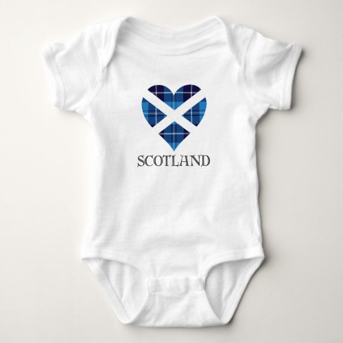 Tartan Heart _ Scotland Baby Bodysuit
