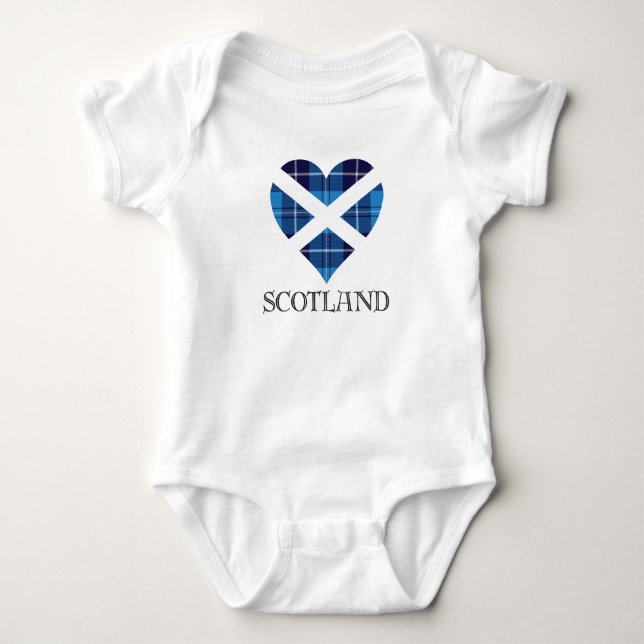Tartan Heart - Scotland Baby Bodysuit (Front)