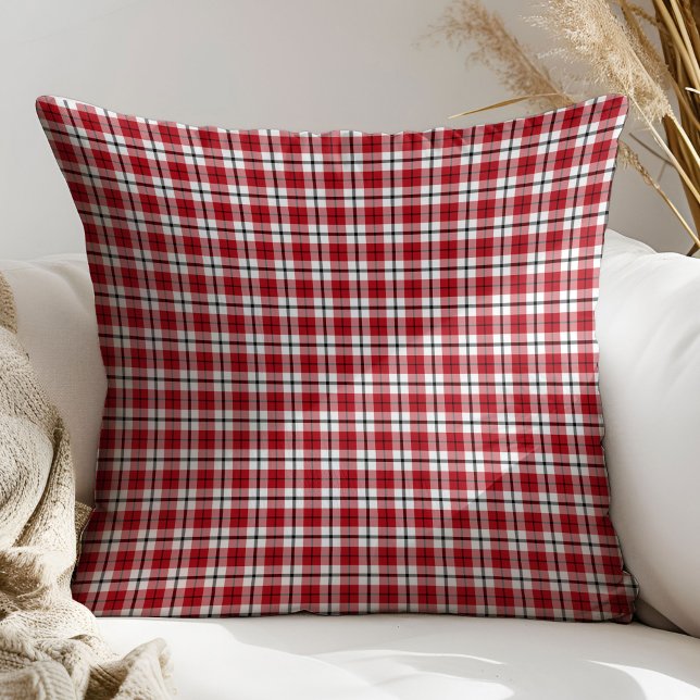 Tartan Home Pillow Red Black Gift for Fresh Start (Tartan Home Pillow Red Black Gift for Fresh Start)