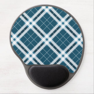 Tartan in Blue and white Gel Mouse Pad